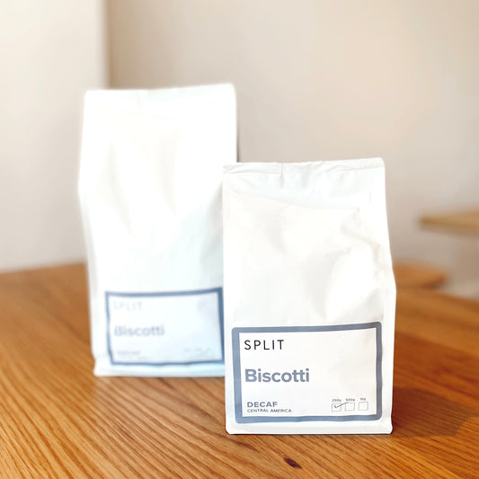 Split Coffee Decaf - Biscotti